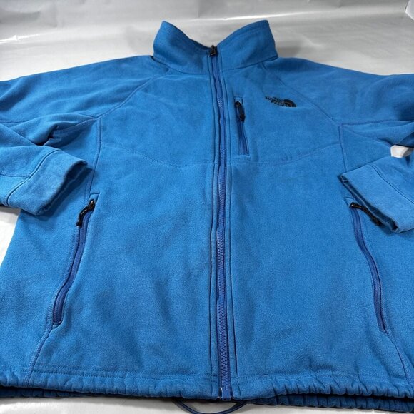 North Face Full Zip Fleece Jacket Mens Classic Half Dome Long Sleeve Vintage - Picture 3 of 16